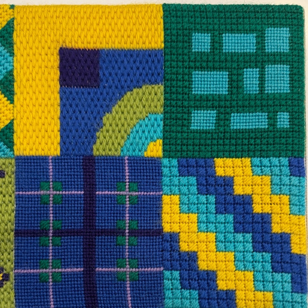 Vintage Needlepoint Sampler Geometric Patterns - Picture 4 of 8